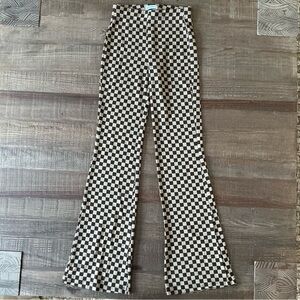 Urban Outfitters Brown and Cream Remnants Checkered Pants Size XS